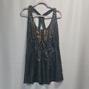Free People  NWOT Sequin Embellished Mini Dress - Gray